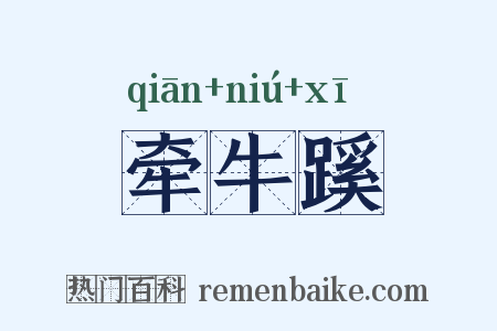 牵牛蹊是什么意思的图片
